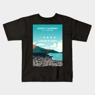 Giant's Causeway One Star Review Northern Ireland Travel Poster Kids T-Shirt